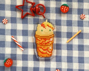 MLP Sunset Shimmer Pixel Latte Charm