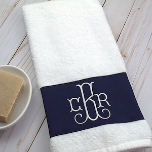 Monogrammed Hand Towel, Personalized Guest Towel