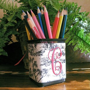 Monogrammed Pen Holder, Personalized Desk Accessory image 2