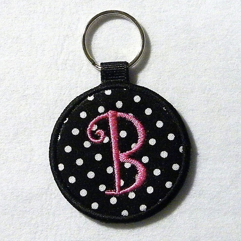 Monogrammed Key Chain Personalized Key Fob Initial Key Ring Etsy