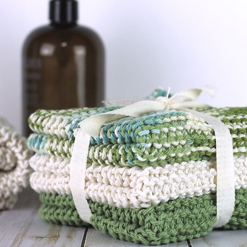 Hand Knitted Dishcloths Via CrystalCreates2001