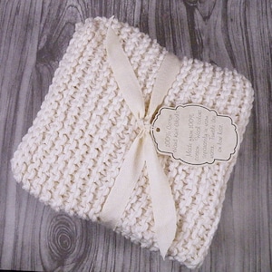 Hand Knitted Cotton Dishcloths, Washcloths, Dish Cloths, Wash Cloths, Handmade towels, Dish Rags Natural image 2