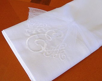 Monogrammed Pillowcase, Personalized Pillowcase, Personalized Gift, Gift for Couples, Personalized Wedding Gift,  Bridal Shower Gift