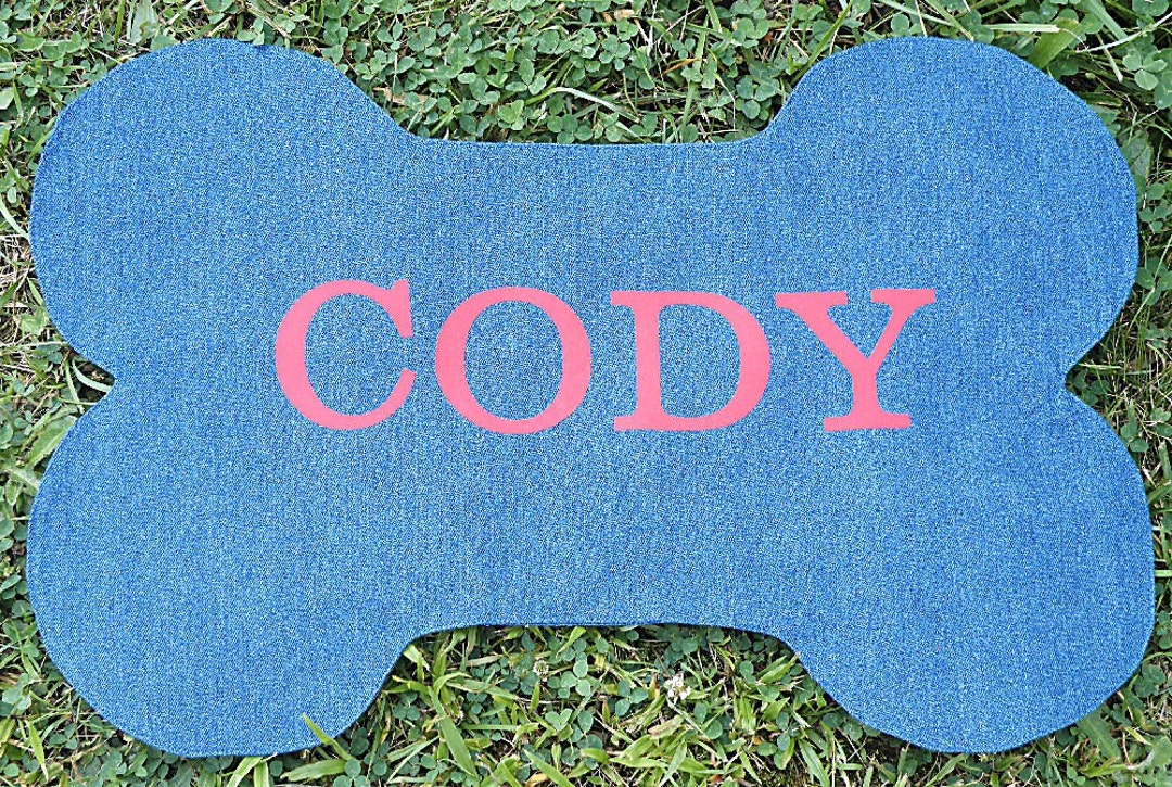 Personalized Dog Placemat Bone Shape Placemat Dog Food Mat Pet Feeding