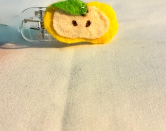 Yellow Apple Hair clip