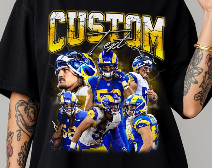 Custom Bootleg Sports Comfort Colors Shirt, Personalized Birthday Gift, Vintage Graphic 90s Tee, Custom Football Baseball Basketball Shirt
