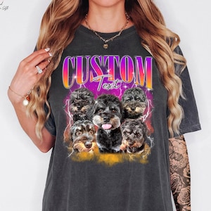 Custom Pet Shirt, Retro Graphic 90s Shirt, Dog Bootleg Shirt, Personalize Bootleg Tee, Custom Bootleg Rap Tee Dog, Custom 90S Bootleg Shirt