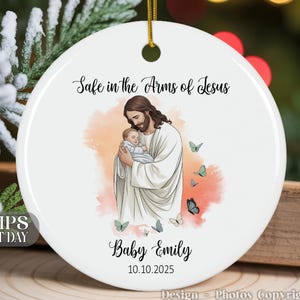 Personalized Memorial Baby Christmas Ornament, Christian Infant Loss Keepsake with Name & Date, Miscarriage or Stillbirth Sympathy Gift 2025