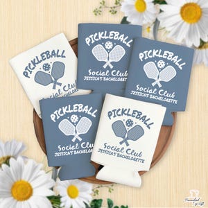 Custom Bachelorette Can Cooler, Personalized Pickleball Social Club Bachelorette Can Cooler, Beach Bachelorette Party, Custom Party Favors