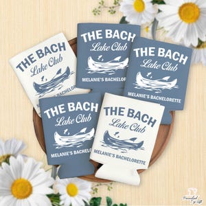 Custom Bachelorette Can Cooler, Personalized The Bach Lake Club Bachelorette Can Cooler, Camping Bachelorette Party, Custom Party Favors