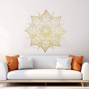 Mandala Wall Decal in Boho Style – Handmade Decorative Wall Sticker for Spiritual and Cozy Interiors