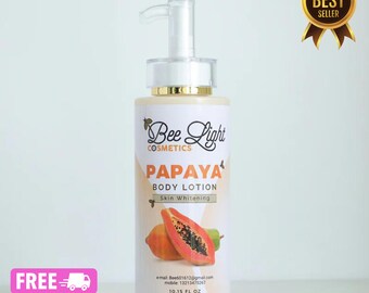 Papaya-Körperlotion – feuchtigkeitsspendende Formel für strahlende Haut, hautaufhellende Wirkung – 300 ml