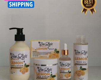 Set de limón: dúo refrescante para el cuidado de la piel, limpiador e hidratante