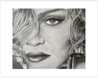 Madonna portret - tekening - Art Print