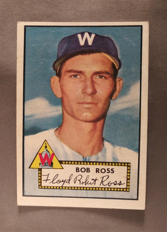 1952 Bob Ross Rookie Washington Senators Topps #298 Short Print Vintage  Baseball Card - Etsy
