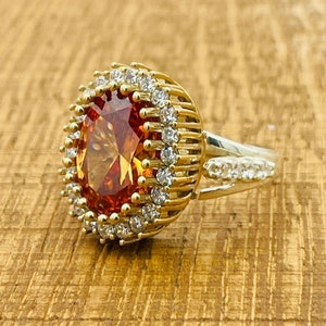 Handmade Turkish Citrine Ring: 925 Sterling Silver, Bronze Accents