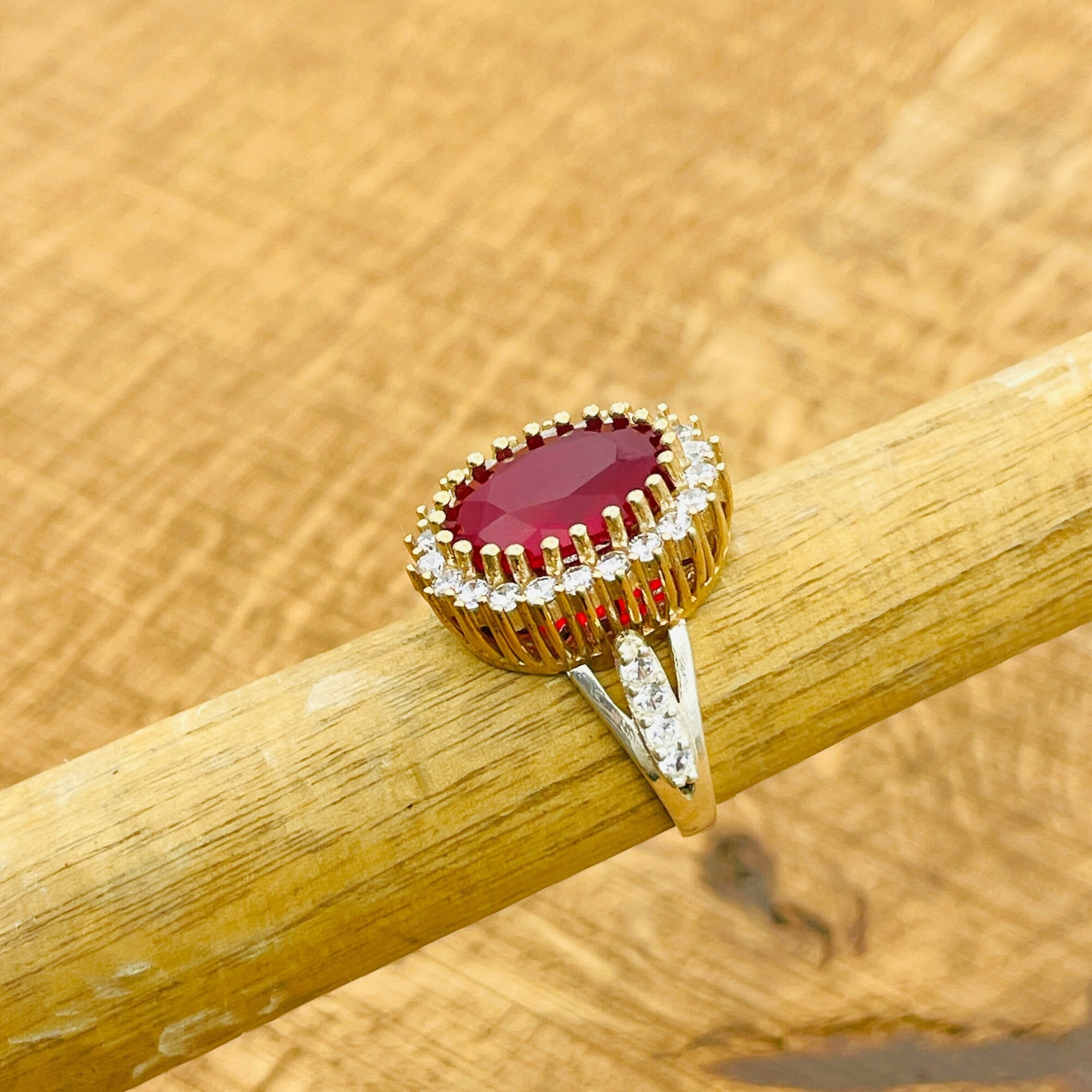 Handmade Ruby Red Ring: Turkish 925 Sterling Silver Jewelry - Etsy