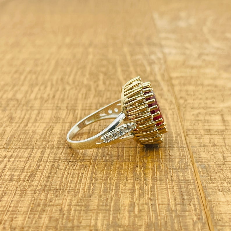 Handmade Ruby Red Ring: Turkish 925 Sterling Silver Jewelry - Etsy