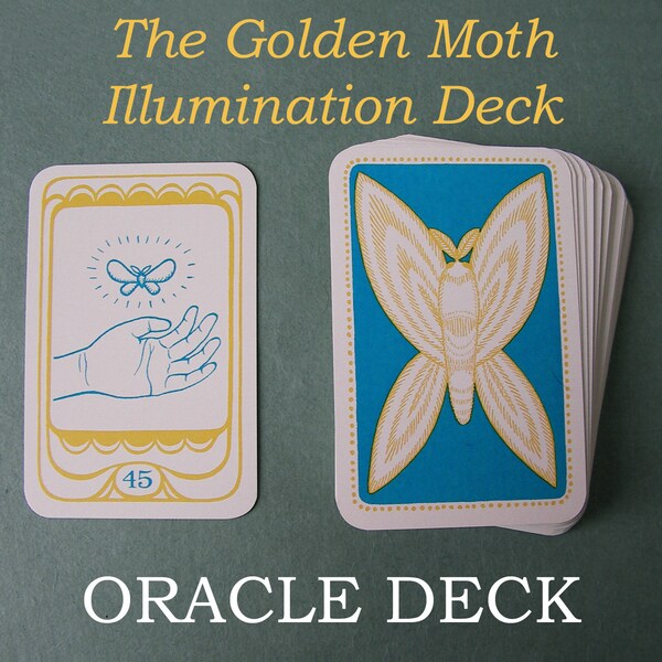 ORACLE DECK "The Golden Moth Illumination Deck" // tarot deck / tarot cards / tarot card deck / pagan cards / pagan tarot / divination