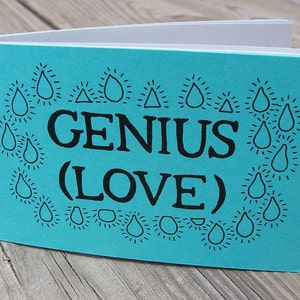 Poetry Zine Genius Love // illustration zine / relationships zine / love zine / art zine / mini zine image 1