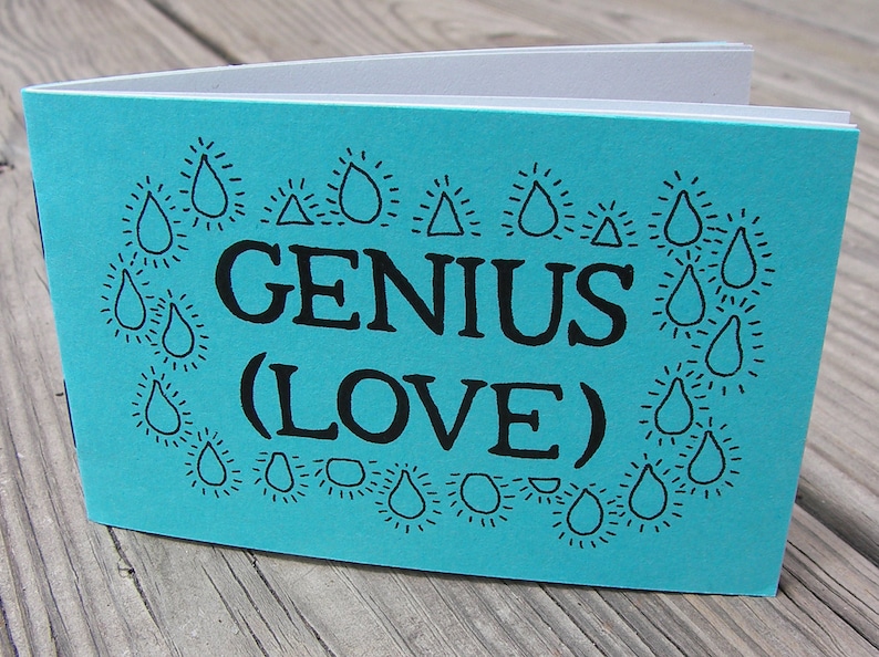 Poetry Zine Genius Love // illustration zine / relationships zine / love zine / art zine / mini zine image 1