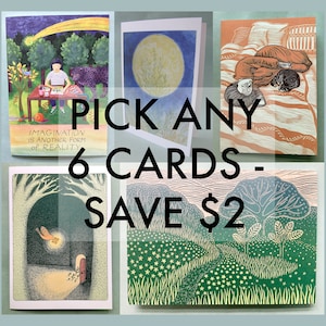 PICK ANY 6 NOTECARDS // 5 x 7 blanko Grußkarten - Illustrationskarten - Grußkarten - Naturkarten