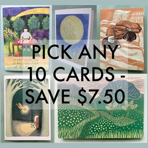 PICK ANY 10 NOTECARDS // 5 x 7 recycelte Blankokarten - Illustrationskarten - Grußkarten - Naturkarten - Briefpapier Set
