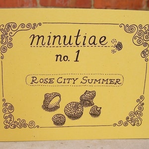 Zine Minutiae No. 1: Rose City Summer // Illustration zine / art zine / Portland Oregon / perzine / bicycle / summer / motorcycle image 1