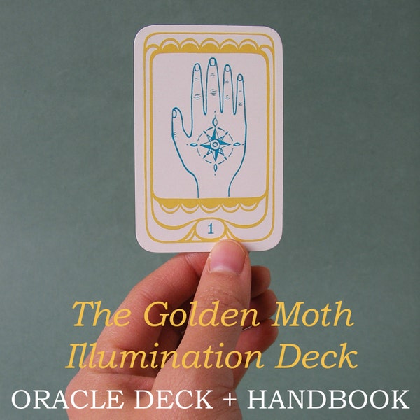 Reserved for Momisha - ORACLE DECK + HANDBOOK "The Golden Moth Illumination Deck" // tarot deck / tarot cards / tarot card deck / pagan card