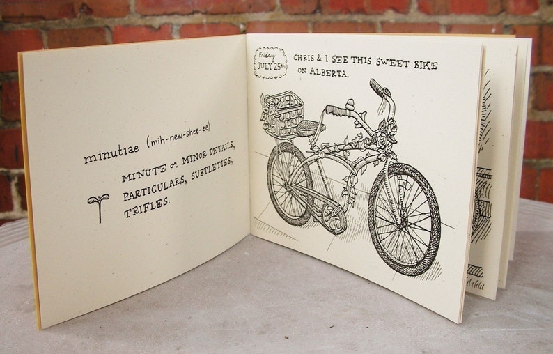 Zine Minutiae No. 1: Rose City Summer // Illustration zine / art zine / Portland Oregon / perzine / bicycle / summer / motorcycle image 2