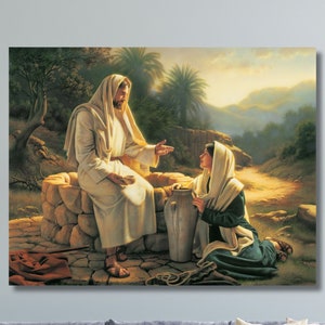 Canvasafdruk Jezus Christus, Jezus poster, kerstcadeau, kunst aan de muur, cadeau voor thuis, Jezus schilderij, spiritueel canvas, decor van het huis, muur decor kerk-82
