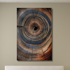 Colorful Tree Ring Canvas,Wood Texture Wall Decor,Wood Crack Abstract Wall Art,Elegant Natural Art,Bedroom Decor,Home Decor,Wood Poster-1044