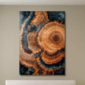 Wood Crack Abstract Wall Art,Colorful Tree Ring,Wood Texture Canvas Wall Decor,Elegant Natural Art,Bedroom Decor,Home Decor,Wood Poster-1039