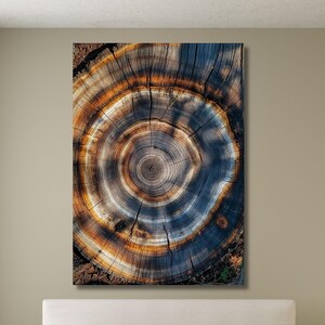 Abstract Wood Crack Wall Decor,Colorful Tree Ring Canvas Wall Art,Wood Texture,Elegant Natural Art,Bedroom Decor,Home Decor,Wood Poster-1056