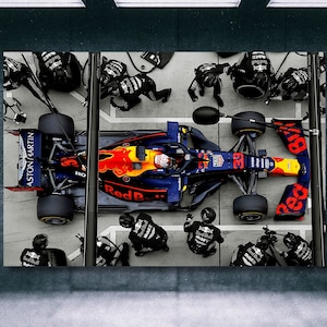 Max Verstappen Canvas Wall Art,Max Verstappen Pit Stop Print,Max Verstappen Wall Decor,Formula 1 Wall  Canvas Art,Verstappen Fan Gift-1230