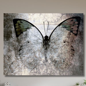 Arte murale su tela con farfalla, decorazione murale con farfalla, decorazione per la cameretta dei bambini, regalo per bambini, decorazione per il soggiorno, decorazione per la casa, regalo di Natale, poster con farfalla893