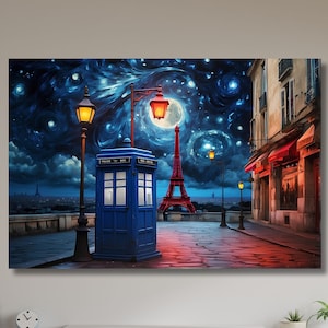 Doctor Who Tardis Box Leinwand, Tardis Poster, Tardis Cottage, Tardis Druckkunst, Doctor Who Poster, Kinderzimmerdekor, Wohnkultur, Geschenk für Kinder-245