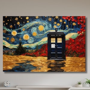 Doctor Who Tardis Box Leinwand, Tardis Poster, Tardis Cottage, Tardis Druckkunst, Doctor Who Poster, Kinderzimmerdekor, Wohnkultur, Geschenk für Kinder-244