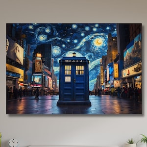 Doctor Who Tardis Box Leinwand,Tardis Cottage,Polizei Box Poster,Tardis Poster,,Geschenk für Kinder,Kinderzimmer Dekor,Kunstdruck-238