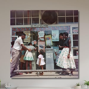 Gordon Parks Canvas,Drinking Fountain Black Lives Matter African American,Department Store Segregation in the South Colored Ready To Hang845