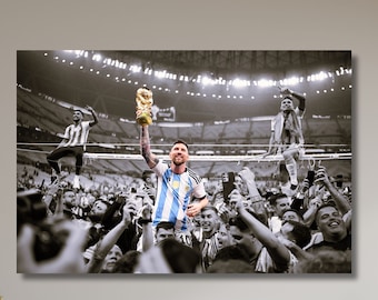 Lionel Messi Wall Art,Messi  Poster,Gift for Football Fans,Sport Art,Lionel Messi,Messi Champion Cup,Home Decor,Wall Art,Argentina Soccer441