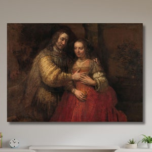 Rembrandt Van Rijn Jewish Bride,Rembrandt Canvas,Exhibition Poster,Rembrandt Van Rijn Poster,Christmas Gift,Home Decor,Bedroom Decor-308