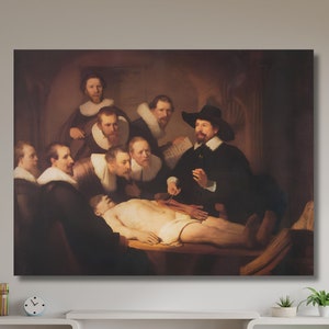 Rembrandt Art,The Anatomy Lesson of Dr Nicolaes Tulp Canvas,Living Room Decor,Home Decor,Christmas Gift,Wall Decor,Giclee Wall Art Print-321