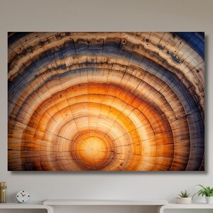 Wood Crack Wall Decor,Colorful Tree Ring Wall Art,Elegant Natural Art,Wood Texture Art,Wood Ring Canvas,Bedroom Decor,Modern Home Decor-1072