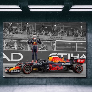 Max Verstappen Canvas Wall Art,Max Verstappen Pit Stop Print, Max Verstappen Wall Decor, Formula 1 Wall Art Canvas Art, Verstappen Fan Gift