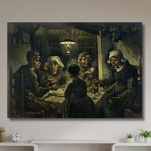 The Potato Eaters by Van Gogh Canvas Wall Art,Christmas Gift,Fine Art Print,Living Room Decor,Van Gogh Poster,Kitchen Decor,Wall Art-638