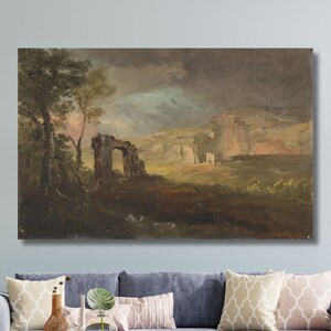Frederic Edwin Church Campagna Canvas,Frederic Edwin Church Poster,Living Room Decor,Bedroom Decor,Edwin Art,Christmas Gift,Home Decor-345