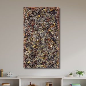 Jackson Pollock Canvas Art,Abstract Wall Art,Home and Living Room Decor,Jackson Pollock Convergence,Extra Large Canvas Wall Art,Home Gift348