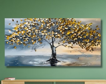 Decoración del Árbol de la Vida, Lienzo del Árbol de la Vida, Decoración de Pared Abstracta, Regalo para el Hogar, Obra Simbólica, Regalo de Navidad, Decoración del Hogar, Arte Mitología, Arte de Pared - 444
