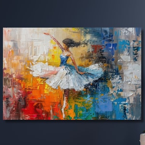 Abstract Dancing Woman Canvas,Gift for Lovers,Dancing Poster,Living Room Decor,Modern Wall Art,Home Decor,Christmas Gift,Bedroom Decor-903